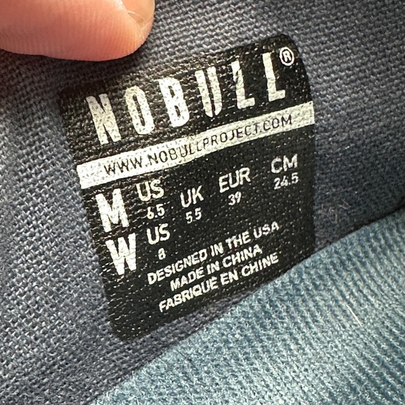 Nobull Sneaker Shoes Mens 6.5 Womens 8 Blue Black‎ Canvas Tie Dye Workout Gym - Picture 12 of 12